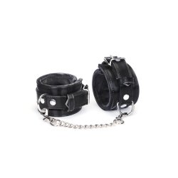 LIEBE SEELE Metallic Shade Wrist Cuffs aus PU-Leder Schwarz