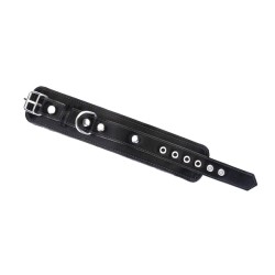 LIEBE SEELE Metallic Shade Wrist Cuffs aus PU-Leder Schwarz