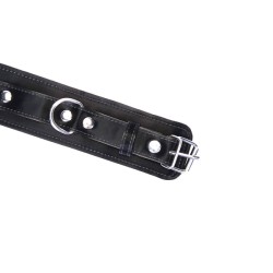 LIEBE SEELE Metallic Shade Wrist Cuffs aus PU-Leder Schwarz