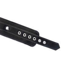 LIEBE SEELE Metallic Shade Wrist Cuffs aus PU-Leder Schwarz