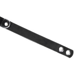 LIEBE SEELE Metallic Shade Collar mit Nippelklemmen aus PU-Leder Schwarz
