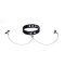 LIEBE SEELE Metallic Shade Collar with Niplle Clamps aus PU-Leder Schwarz