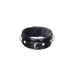 LIEBE SEELE Metallic Shade Collar with Leash aus PU-Leder Schwarz