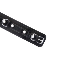 LIEBE SEELE Metallic Shade Collar with Leash aus PU-Leder Schwarz