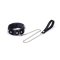 LIEBE SEELE Metallic Shade Collar with Leash aus PU-Leder Schwarz