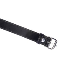 LIEBE SEELE Metallic Shade Ball Gag aus PU-Leder Schwarz