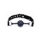 LIEBE SEELE Metallic Shade Ball Gag aus PU-Leder Schwarz