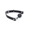 LIEBE SEELE Metallic Shade Ball Gag aus PU-Leder Schwarz