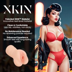 XKIN Pinup Dolls Greaser Girl Misty Muffburner Medium Masturbator Beige