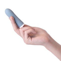 GIGIWABI Nº1 Bullet Vibrator mit gewellter Textur Blau