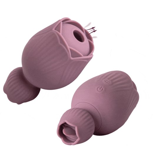 GIGIWABI Nº4 Rose Stimulator mit Saugfunktion & vibrierender Zunge Violett