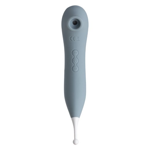 GIGIWABI Nº11 Zweiseitiger Klitoris-Stimulator mit Saugfunktion & Pin Point Vibration Blau