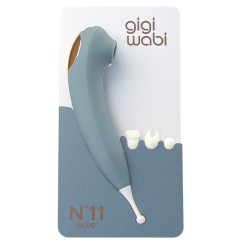 GIGIWABI Nº11 Zweiseitiger Klitoris-Stimulator mit Saugfunktion & Pin Point Vibration Blau