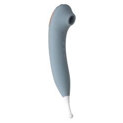 GIGIWABI Nº11 Zweiseitiger Klitoris-Stimulator mit Saugfunktion & Pin Point Vibration Blau