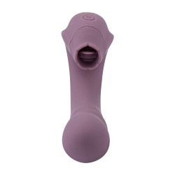 GIGIWABI Nº12 Rotierneder Vibrator mit Klitoris-Zungenstimulator Violett