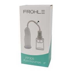 FRÖHLE PP008 Anatomischer Peniszylinder mit Kolbengriffpumpe Regular-Fit Professional Ø 5,5 cm x 18 cm