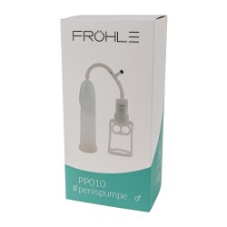 FRÖHLE PP010 Anatomischer Peniszylinder mit Kolbengriffpumpe Slim-Fit Professional Ø 5 cm x 21 cm