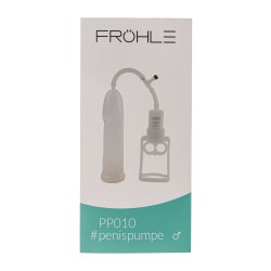 FRÖHLE PP010 Anatomischer Peniszylinder mit Kolbengriffpumpe Slim-Fit Professional Ø 5 cm x 21 cm