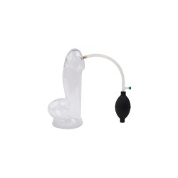 FRÖHLE PP015 Realistischer Peniszylinder mit Ballpumpe XL Ø 6 cm x 25 cm Glasklar