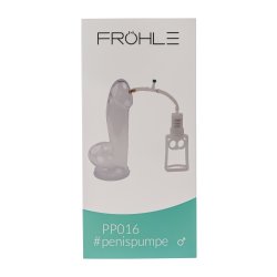 FRÖHLE PP016 Realistischer Peniszylinder mit Kolbengriffpumpe XL Professional Ø 6 cm x 25 cm Glasklar
