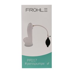 FRÖHLE PP017 Realistischer Peniszylinder mit Ballpumpe XL Ø 6 cm x 25 cm Transparent