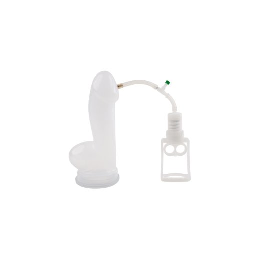 FRÖHLE PP018 Realistischer Peniszylinder mit Kolbengriffpumpe XL Professional Ø 6 cm x 25 cm Transparent