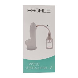 FRÖHLE PP018 Realistischer Peniszylinder mit Kolbengriffpumpe XL Professional Ø 6 cm x 25 cm Transparent