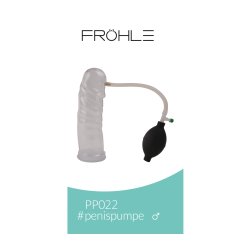 FRÖHLE PP022 Anatomischer Peniszylinder mit Ballpumpe XXL Ø 6,5 cm x 25 cm Glasklar