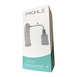 FRÖHLE PP023 Anatomischer Peniszylinder mit Kolbengriffpumpe XXL Professional Ø 6,5 cm x 25 cm Transparent