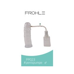 FRÖHLE PP023 Anatomischer Peniszylinder mit Kolbengriffpumpe XXL Professional Ø 6,5 cm x 25 cm Transparent