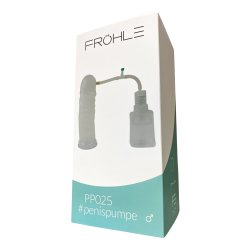 FRÖHLE PP025 Anatomischer Peniszylinder mit Kolbengriffpumpe XXL Professional Ø 6,5 cm x 25 cm Glasklar