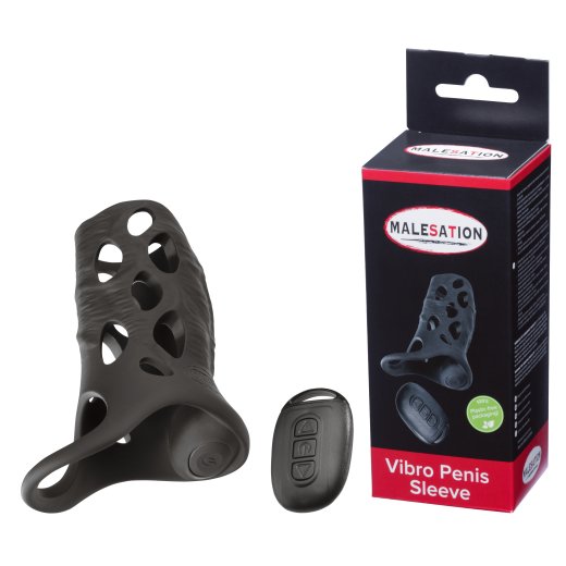 MALESATION Vibro Penis Sleeve Schwarz