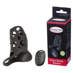 MALESATION Vibro Penis Sleeve Schwarz