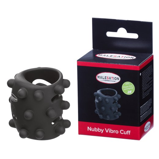 MALESATION Nubby Vibro Cuff Schwarz