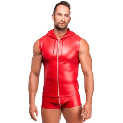NOIR HANDMADE MEN Ignite Hooded Vest Rot
