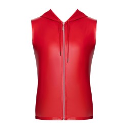 NOIR HANDMADE MEN Ignite Hooded Vest Rot
