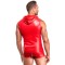 NOIR HANDMADE MEN Ignite Hooded Vest Rot