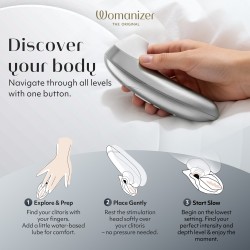 WOMANIZER Pro Druckwellen-Stimulator Grau