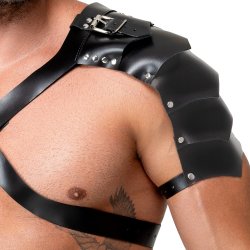 ZADO Leder-Brustharness mit Schulterpanzer One Size Schwarz