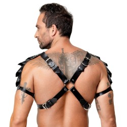 ZADO Leder-Brustharness mit Schulterpanzer One Size Schwarz
