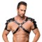 ZADO Leder-Brustharness mit Schulterpanzer One Size Schwarz