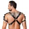 ZADO Leder-Brustharness mit Schulterpanzer One Size Schwarz