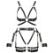 ZADO Harness-Set aus Leder Schwarz