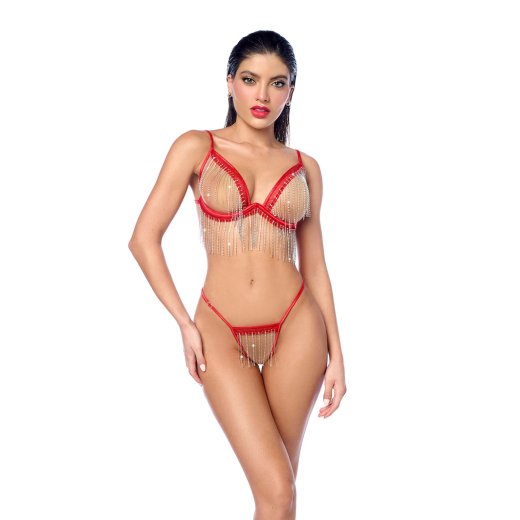 MAPALÉ LiquideTemptation Dessous-Set 2-teilig Rot