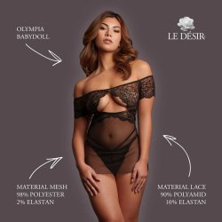 LE DÉSIR Olympia Babydoll Schwarz