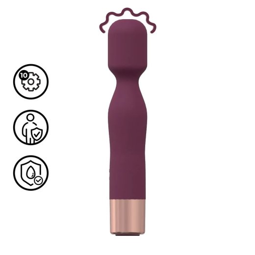 LOVELINE Mini Classic Wand Vibrator Burgundy