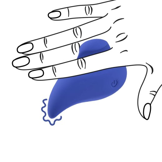 LOVELINE Ergo Grip Lay-On Massager Blue