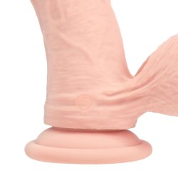 REALRÖCK Gekrümmter Dual Density Dildo mit Vibration 15,0 cm Beige