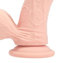 REALRÖCK Gekrümmter Dual Density Dildo mit Vibration 15,0 cm Beige