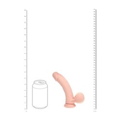 REALRÖCK Gekrümmter Dual Density Dildo mit Vibration 15,0 cm Beige